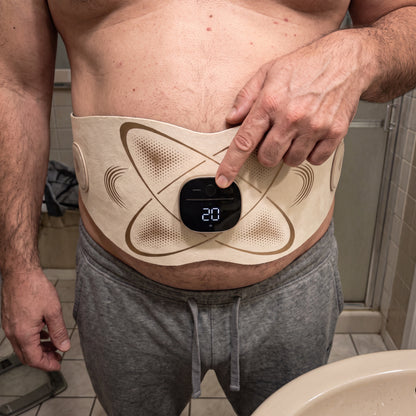 Setting the intensity on the Power Belt Pro control module