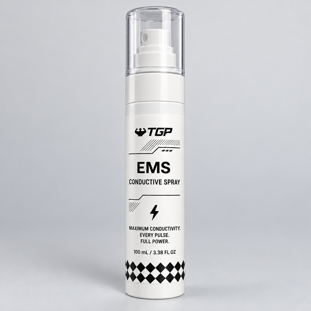 TGP EMS Conductive Spray, angled studio view